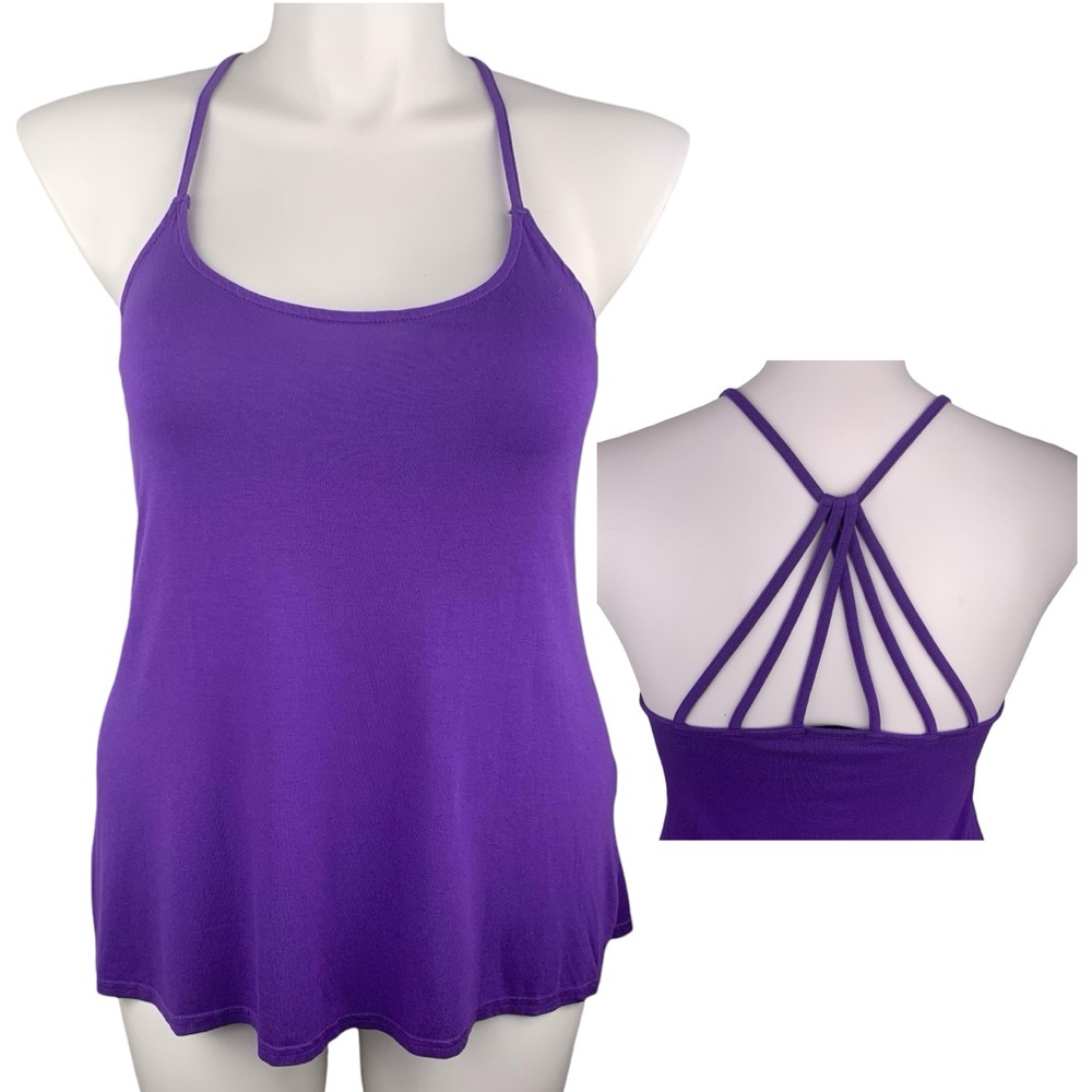 LASCANA for VENUS Strappy Racerback Purple Summer Top Women’s Size Medium